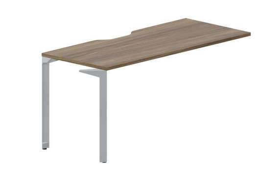 Стол 158х68х75см (эргономичный вырез) - приставной элемент