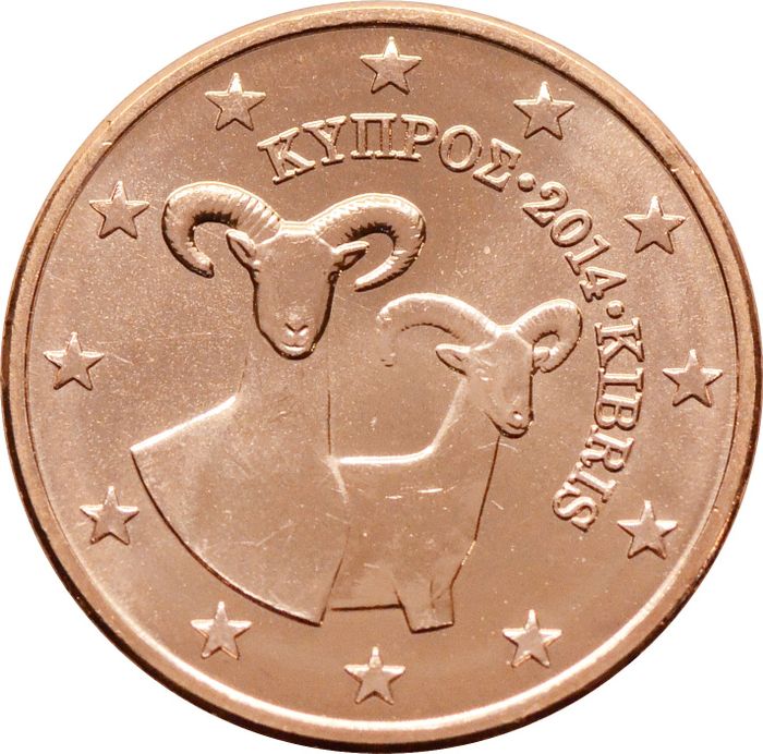 1 евроцент 2014 Кипр (1 euro cent)