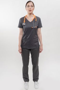 Медицинский топ Доктор Чехов, арт.5110 Pewter