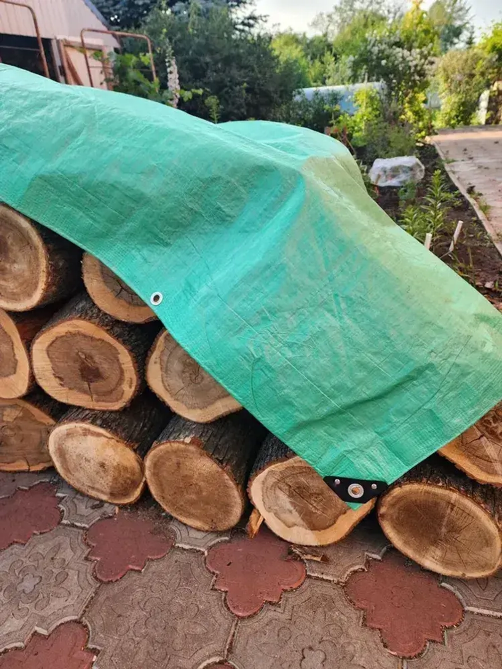 Тент укрывной усиленный 4х6м., 120г/м2 с люверсами, полог универсальный (туристический, строительный, садовый) Миротент, Россия