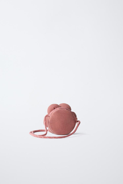 ZARA СУМКА С ЦВЕТКОМ, РОЗОВЫЙ