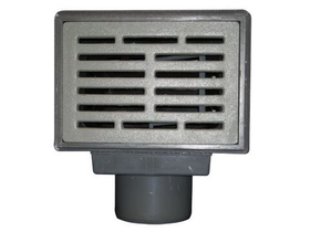 Трап для подвалов горизонтальный Ду 110, решетка из чугуна, грязесборник, гидрозатвор 60мм, HL71G