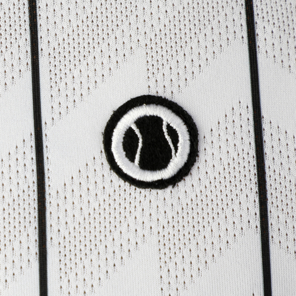 Мужское теннисное поло Tennis-Point Stripes Polo Special Edition Men - White, Black