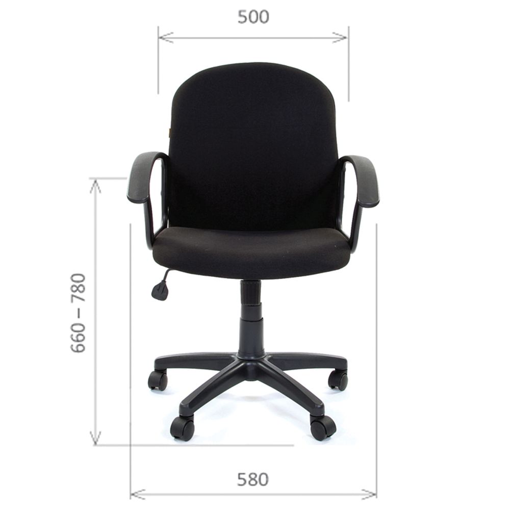 Кресло оператора Chairman 681 PL, ткань черная, механизм качания