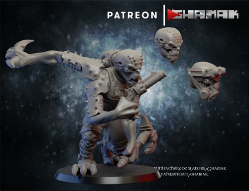 Genestealer Cults Acolyte Hybrids Гибрид №5 миниатюра для dnd, днд, pathfinder, фентези, Настольная игра, НРИ, Варгейм, РПГ