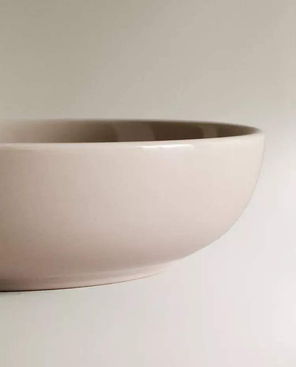 ZARA HOME ГЛУБОКАЯ ТАРЕЛКА ИЗ КЕРАМИКИ, БЕЖЕВЫЙ
