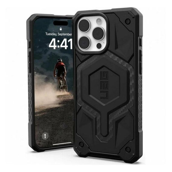 Чехол UAG Monarch Pro для iPhone 16 Pro карбон (Carbon Fiber) (114460114242)