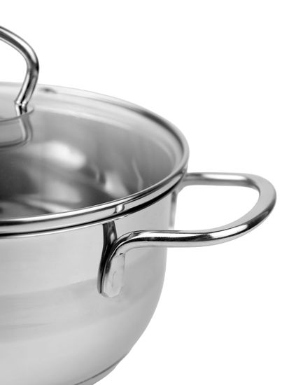 Кастрюля 4 л. из нержавеющей стали Kamille KM 5414 с крышкой