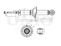 Амортизатор газовый задней подвески UNIO SAB-10666