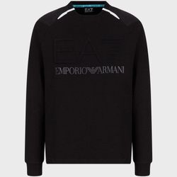 Мужская теннисная кофта EA7 Man Jersey Sweatshirt - black