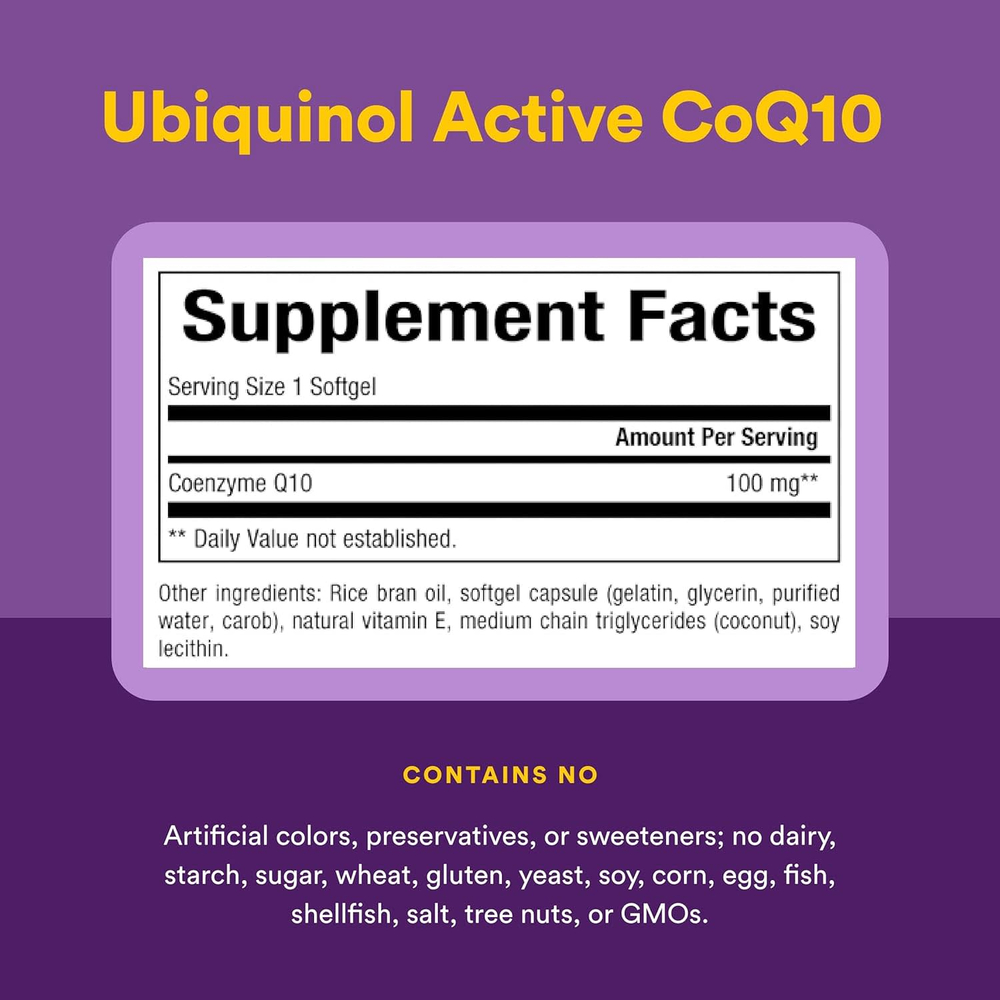 Natural Factors, Кофермент Q10, 100 мг, 240 мягких желатиновых капсул