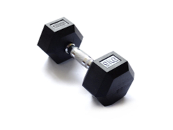 Гантель 9 кг гексагональная