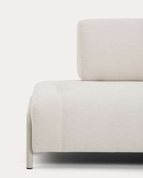 2-местный модуль дивана Compo из шенилла цвета экрю с бежевым каркасом, 200 см