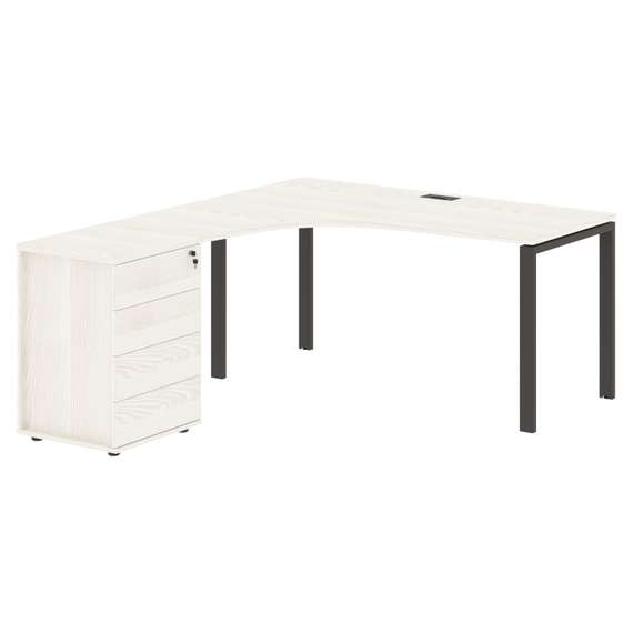 Стол эргономичный с тумбой EUCET 1518(L)  1560х1880х750 EDIS