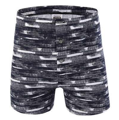 Трусы-боксеры с принтом в виде дощечек (Размер: L) (Цвет: черный)