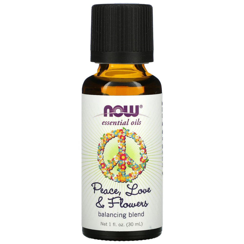 NOW Foods, Эфирные масла, Peace, Love & Flowers, 1 fl. унция (30 мл)