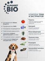 Сухой корм для собак AlphaPet WOW для животных средних пород с чувствительным пищеварением, с ягненком и бурым рисом, 2 кг