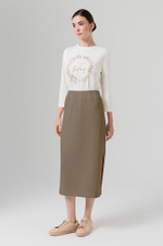 4861 Юбка женская (капучино)