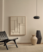 Klis Картина из белого льна с геометрическими фигурами, 80 х 100