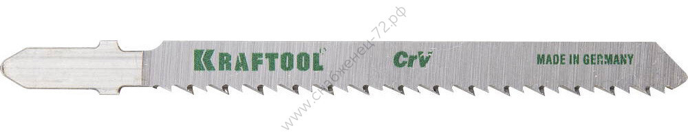 KRAFTOOL T101BR, EU-хвост., по дереву, шаг 2.5мм, 75мм, 2шт., Полотна для лобзика (159516-2,5)