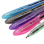 Ручка масляная 0,7мм, синяя, 5 видов микс, С-40163