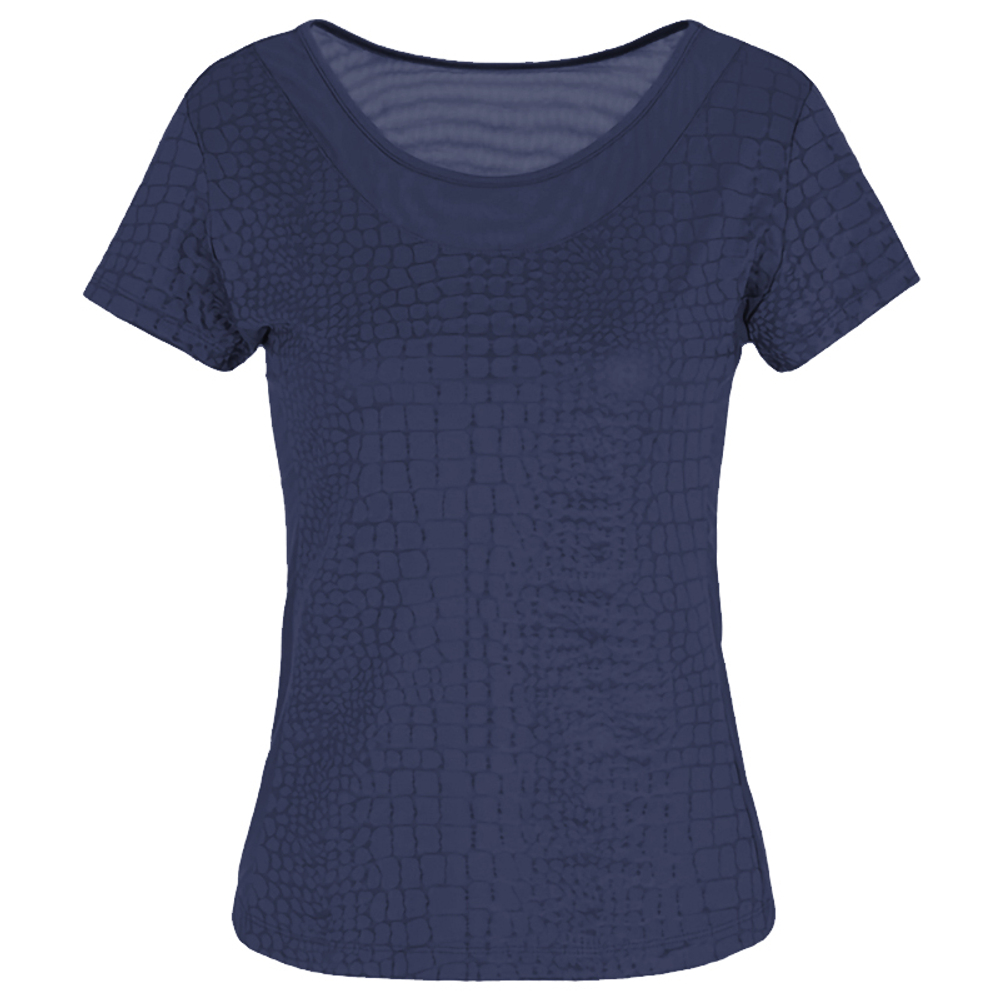 Женская теннисная футболка EA7 Woman Jersey T-shirt - Blue