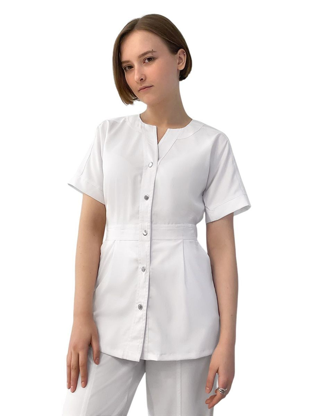 Рубашка медицинская женская Тезис TZ462, черный, 44