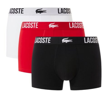 Боксерки теннисные Lacoste Stretch Cotton Trunks 3P - multicolor