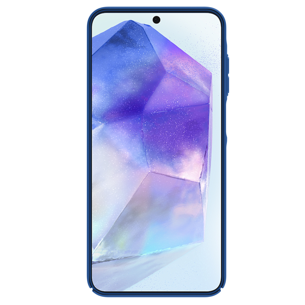 Чехол синего цвета от Nillkin с защитной шторкой для камеры на Samsung Galaxy A16 5G, серии CamShield Case