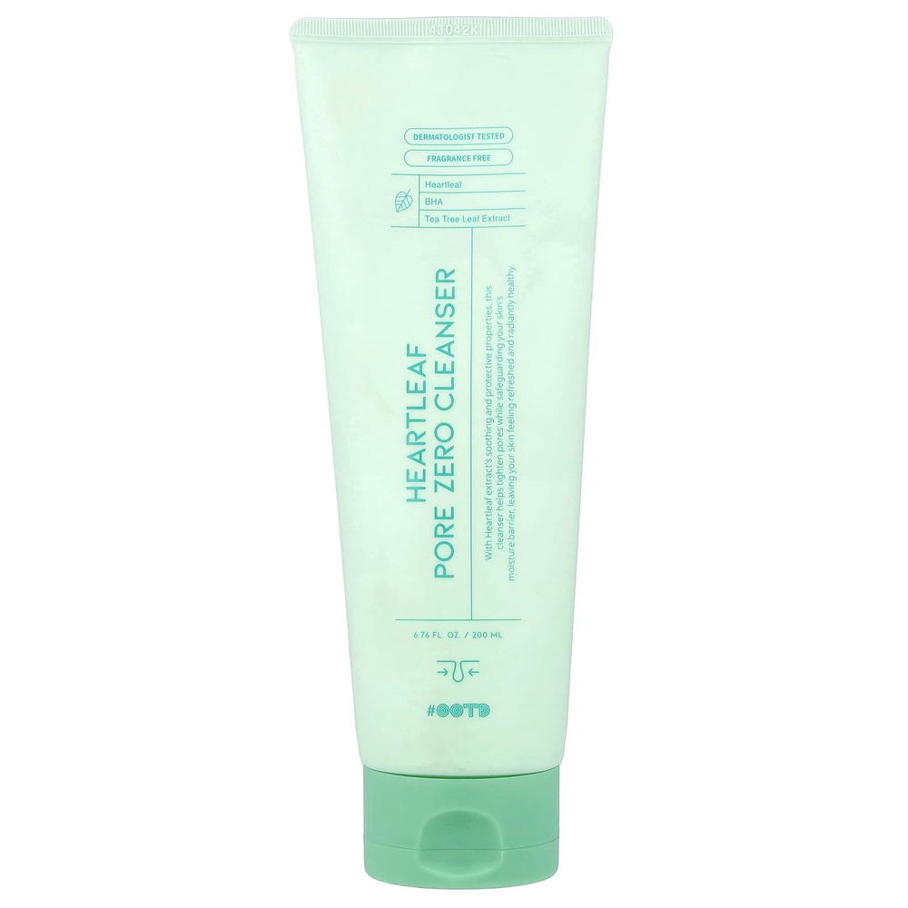 OOTD, Heartleaf Pore Zero Cleanser, без отдушек, 200 мл (6,76 жидк. Унции)