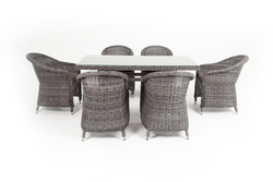 "Эспрессо" обеденная группа плетеная, цвет графит