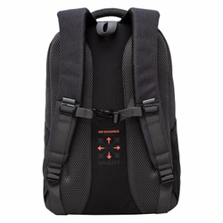Рюкзак GRIZZLY школьный, анатомическая спинка, 2 отделения, для девочек, BLACK/ORANGE, 41х27х17 см, RD-342-1/2