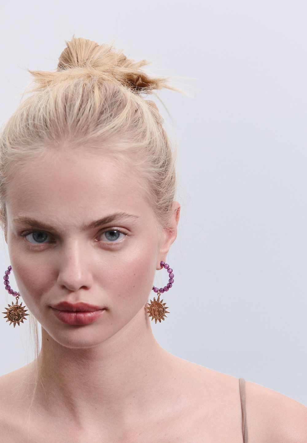 STRADIVARIUS Набор из 3 пар сережек, золотой