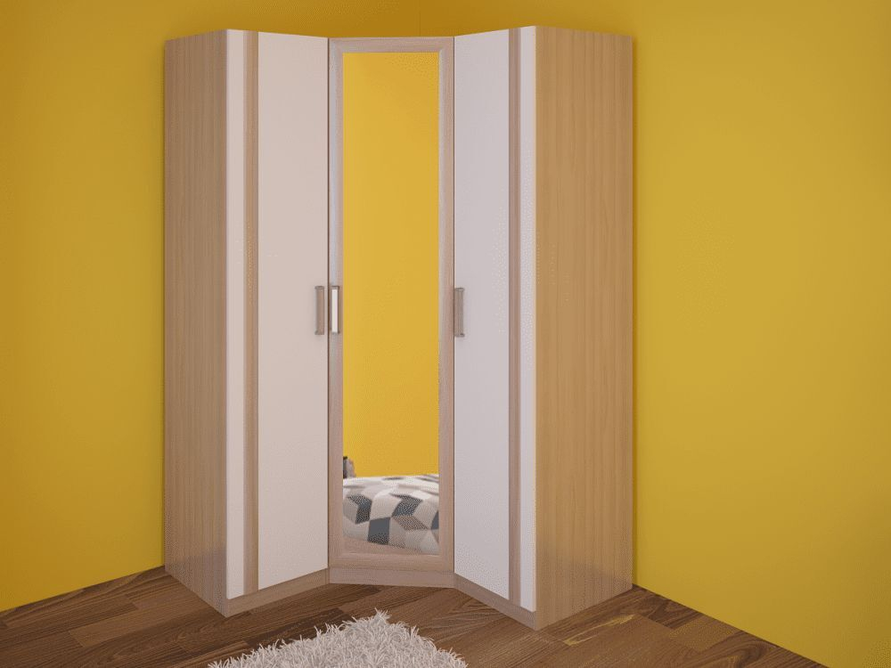 Шкаф-пенал напольный с полками Ясень шимо светлый/Белый/Арабика 40х51,5х200 см