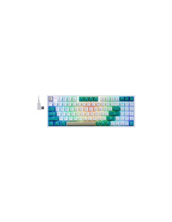 Клавиатура Redragon Беспроводная клавиатура Veigar BT / 2.4G / пров.,RGB,бело-голубой [71476]