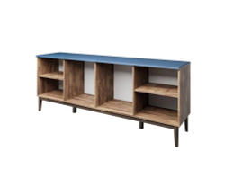 Комод 6 ящиков 2 двери Гориция (ЛАК САПФИРОВЫЙ)