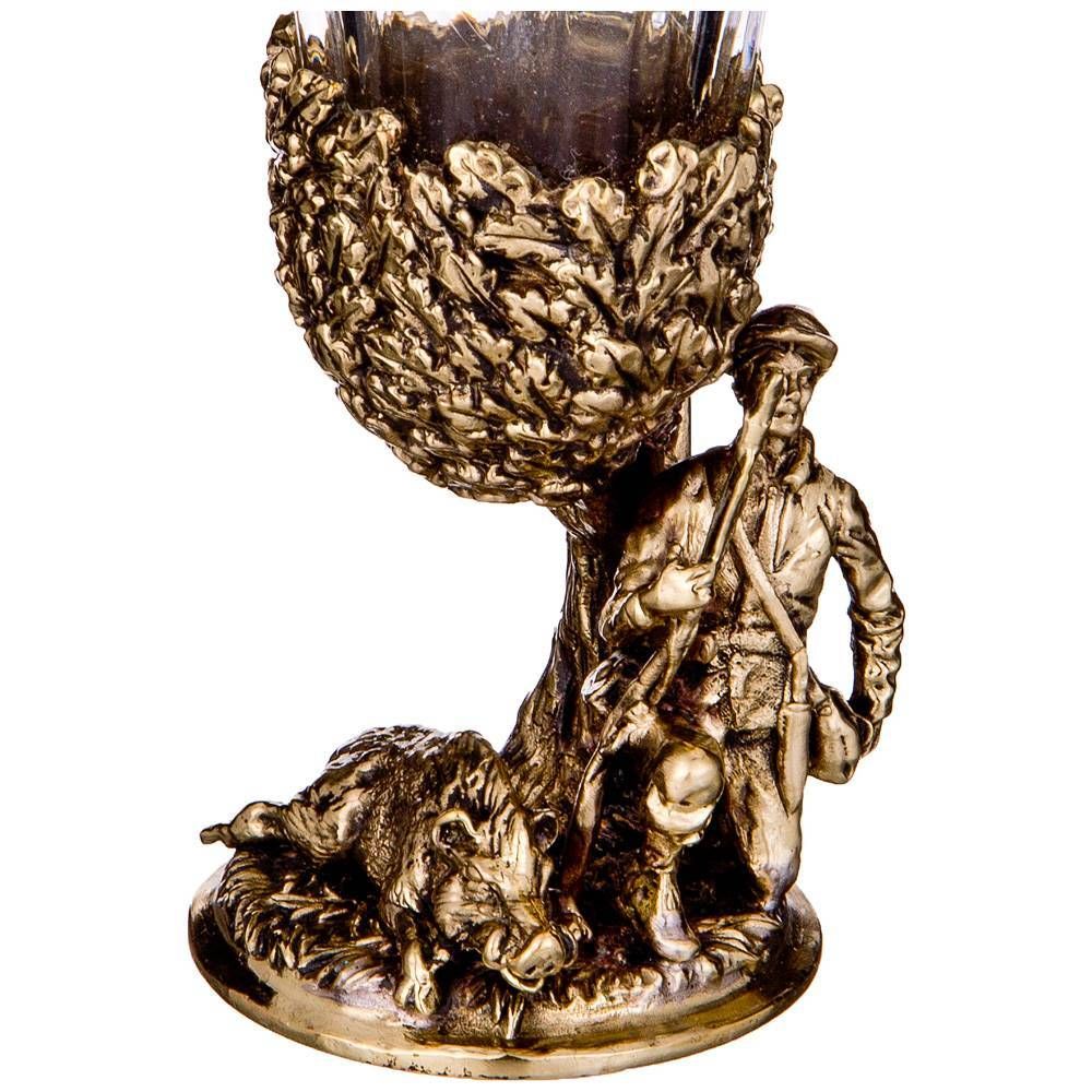 НАБОР ИЗ 3-Х ЛАФИТНИКОВ ДЛЯ ВОДКИ "ОХОТА" 50 МЛ (КОР=1НАБОР.)