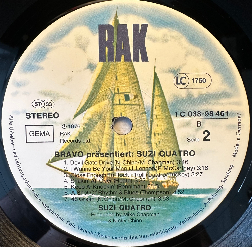Suzi Quatro - Bravo Prasentiert Suzi Quatro (Германия 1976г.)
