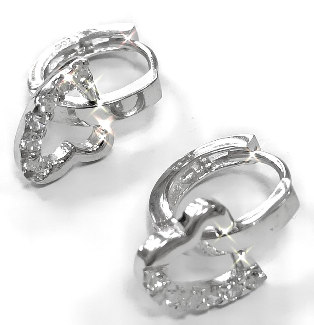 Ювелирные серьги из серебра 925 пробы,вставка фианиты