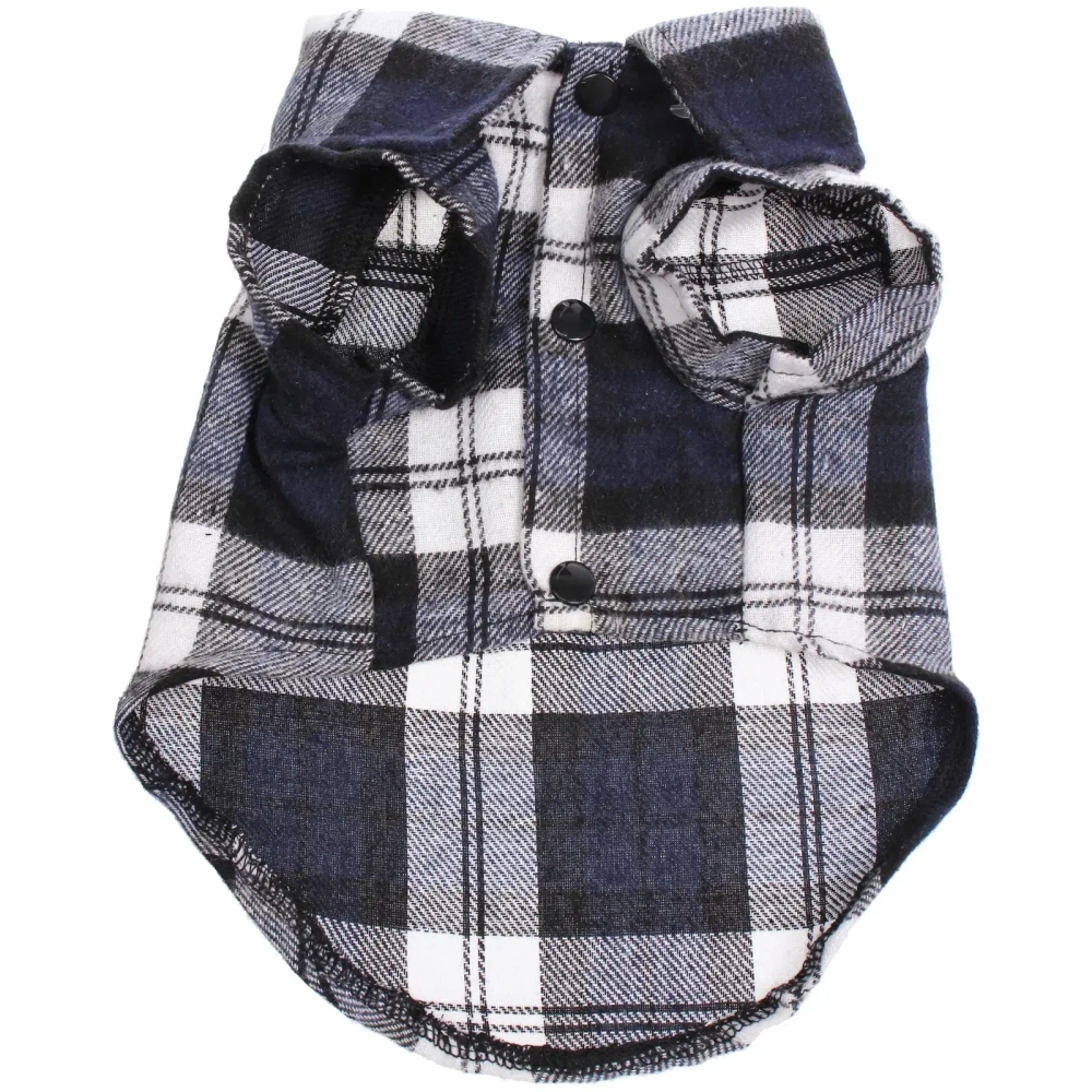 Кофта - рубашка фланелевая для мелких пород собак и кошек «BRO Style», цвет черный, р L