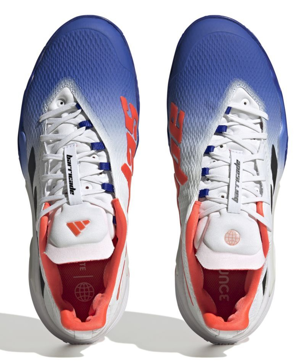 Мужские кроссовки теннисные Adidas Barricade M - lucid blue/core black/solar red
