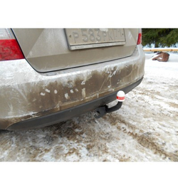 Фаркоп Трейлер 9740 на Skoda Rapid (а/м с 2014г.в.5dr.) лифтбек 2012г.-(паспорт и сертификат в комплекте)(без электрики)
