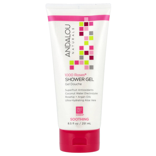 Andalou Naturals, 1000 Roses®, успокаивающий гель для душа, 251 мл (8,5 жидк. унции)