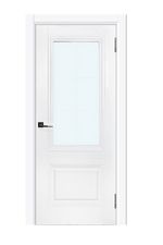 Межкомнатная дверь Стекло Барселона 2 белая эмаль