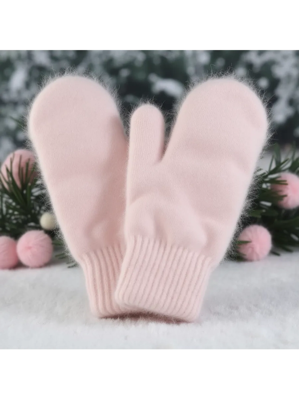 Варежки зимние теплые пушистые ангора