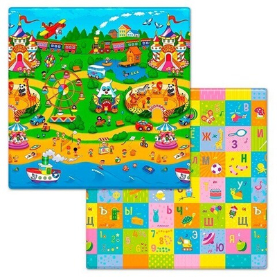Коврик игровой детский двухсторонний Funkids Small-15 (1400х1400х15) 011