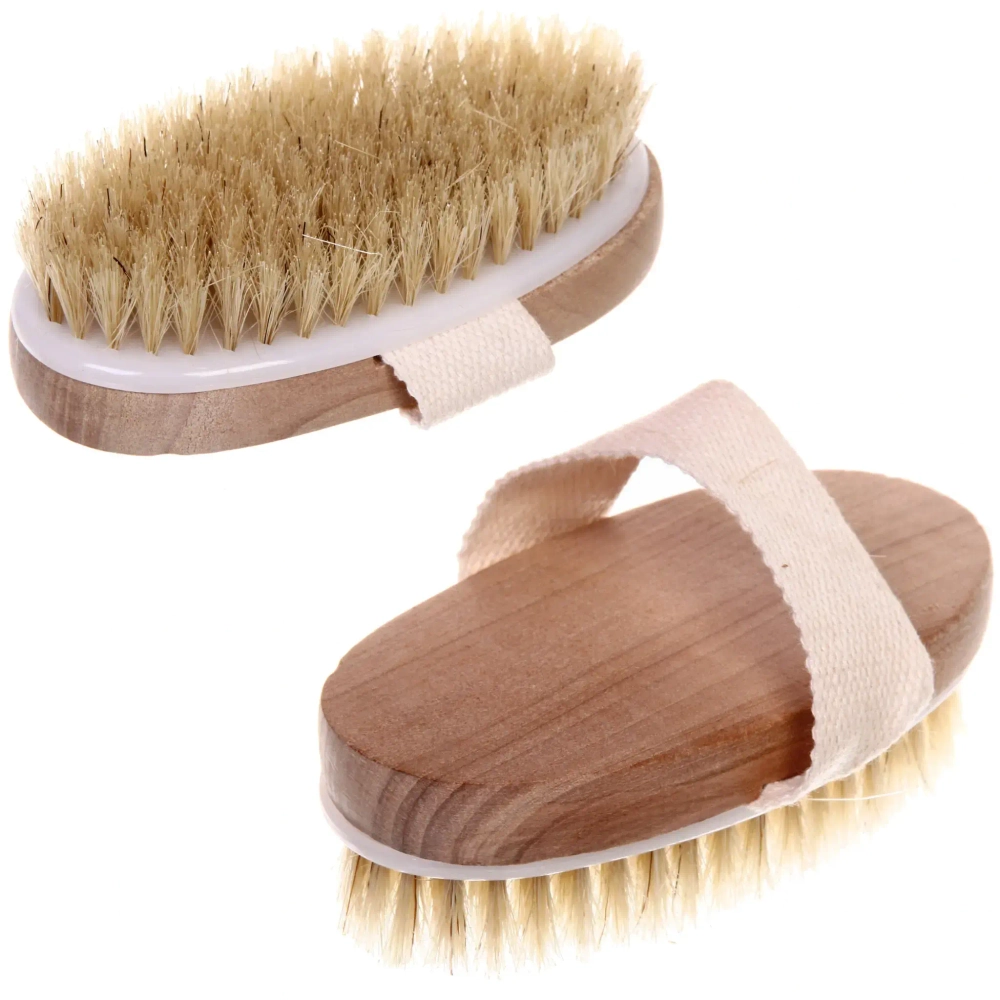 Щетка для тела массажная, ручка петля «Ultramarine - Пробуждение», Длина щетки 12см, ширина 6см, ручка петля 12,5*3,5 см, щетина 1,5см.(средняя)✦