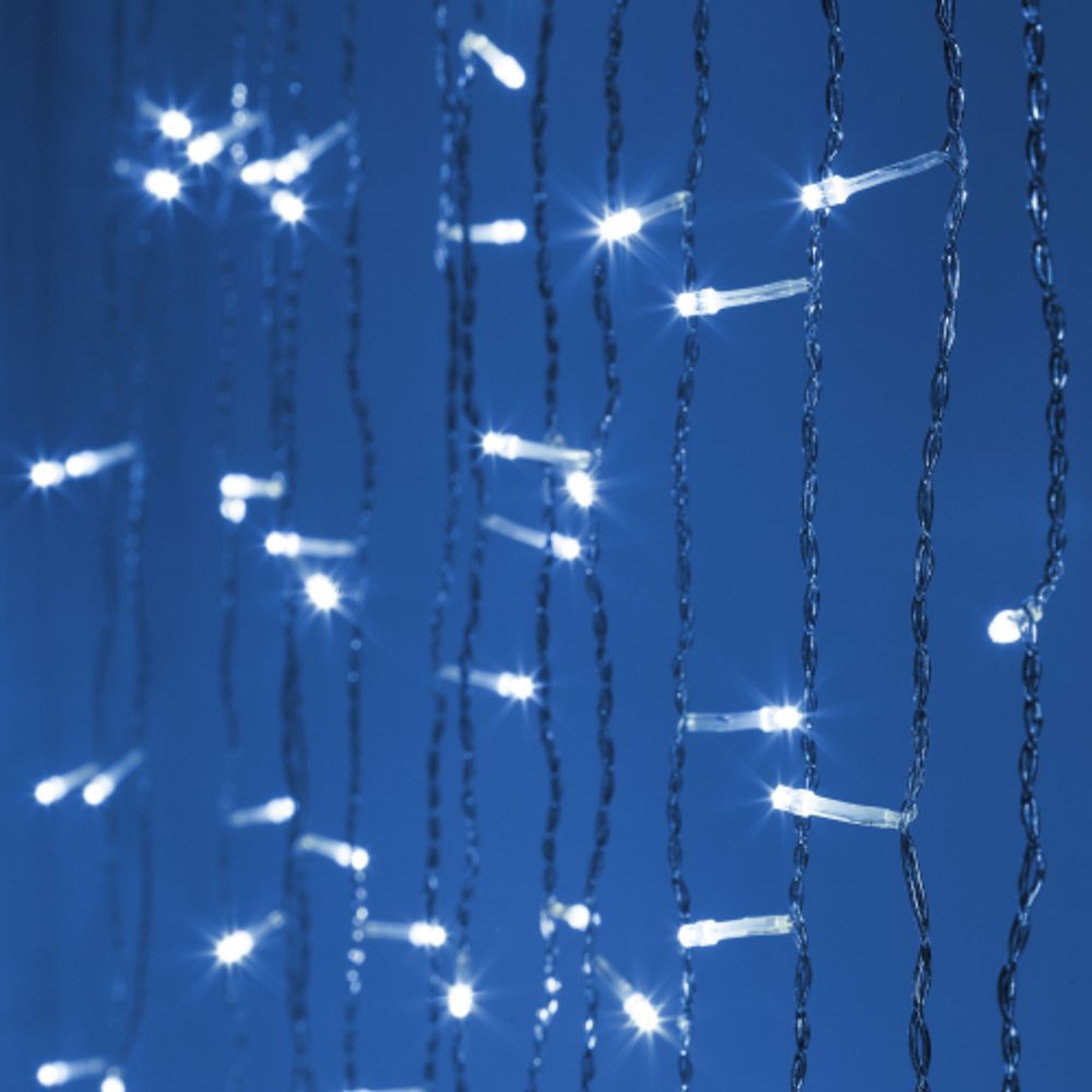 Светодиодная новогодняя гирлянда Intro Holiday INZL-02W занавес 3*2 м холодный белый 240 led 220 в