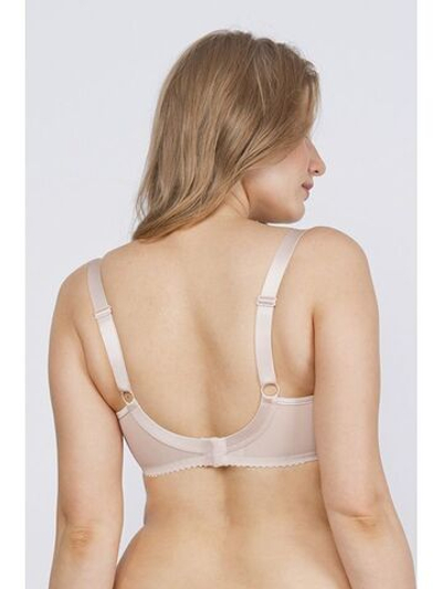 Формованный бюстгальтер из воздухопроницаемого материала (Размер: 85F) (Цвет: пудровый)