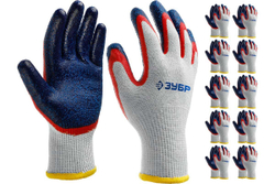 Перчатки с двойным нитриловым обливом ЗУБР Захват-2, размер L-XL, 10 пар 11454-K10